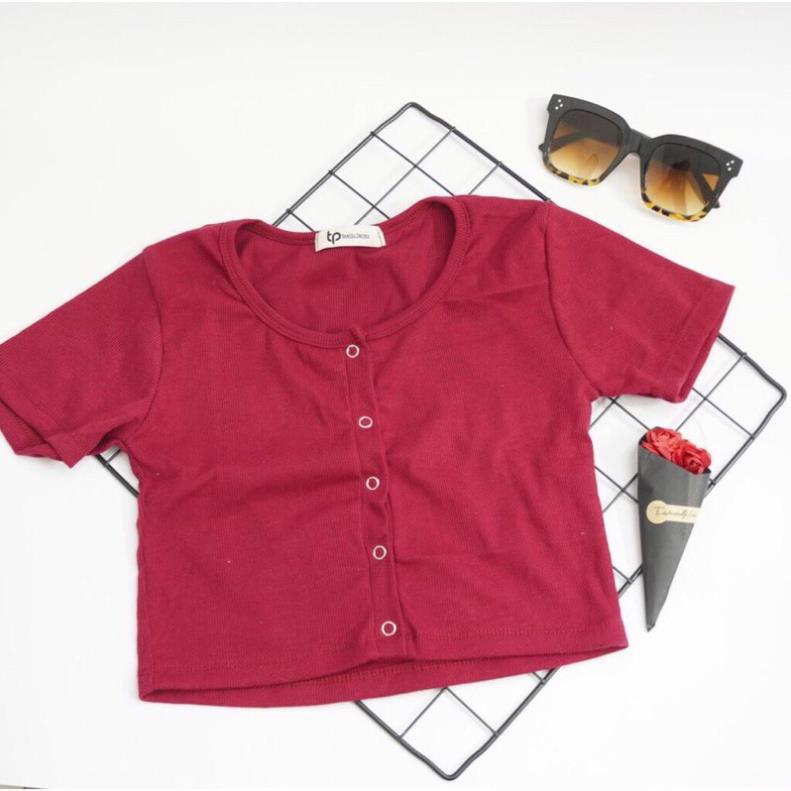 Áo Croptop nữ , có nút, thiết kế trẻ trung năng động. Vải Xịn mặc vào sang, Đẹp