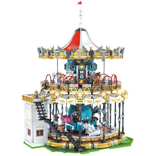 Mould King 11011 ( Lắp Ghép Đu Quay Vui Nhộn Hai Tầng Có Đèn Và Động Cơ 5086 Mảnh )