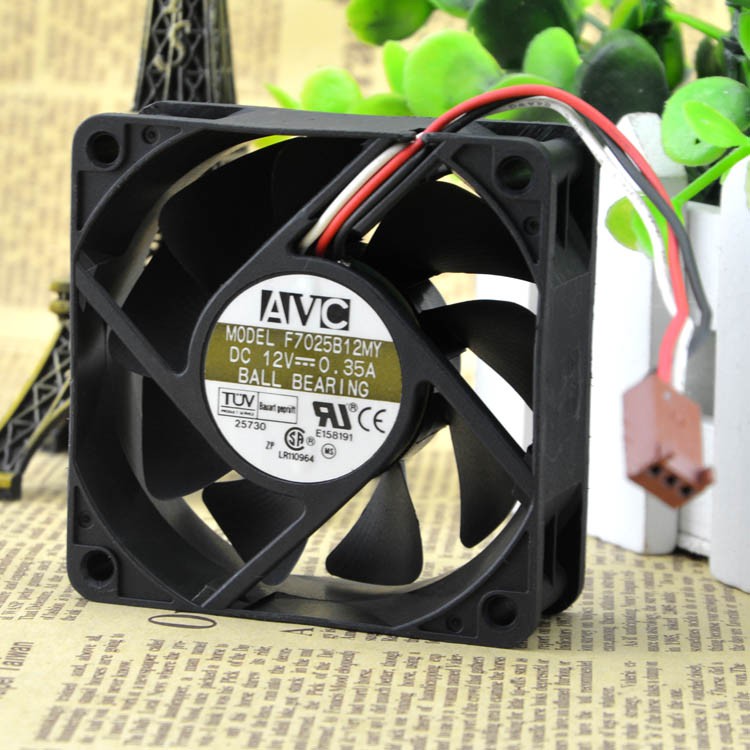 Quạt bi đôi CPU ba dòng AVC F7025B12MY 7CM 7025 12V 0.35A