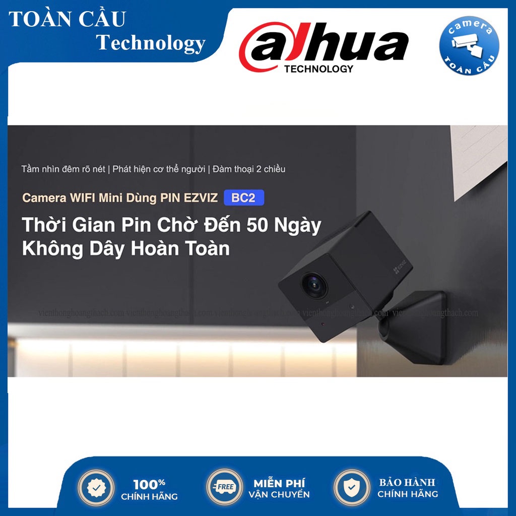 CAMERA WIFI BC2 Dùng Pin Không Dây Mini Của EZVIZ.