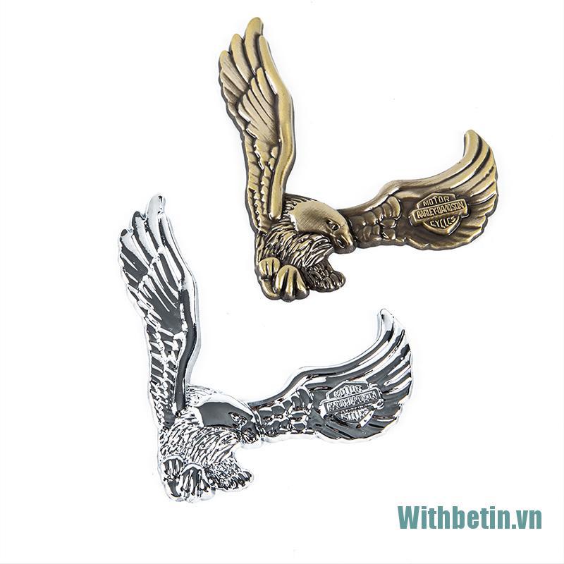 【Withbetin】3D Metal Car Sticker Eagle Emblem Badge Auto Body Decals Motorcycle Car Decor