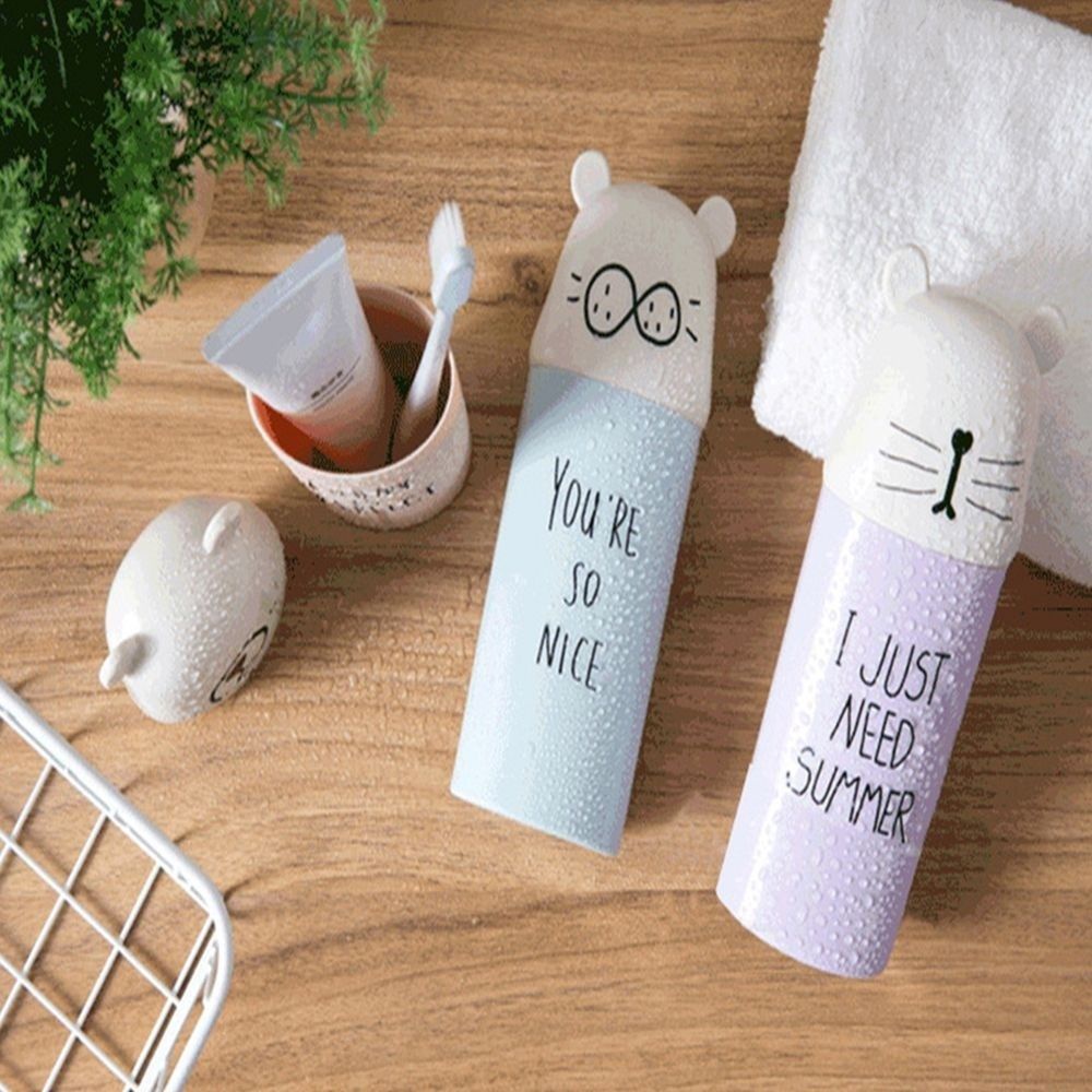 Hộp Đựng Bàn Chải Đánh Răng Bằng Nhựa Họa Tiết Hoạt Hình Nhiều Màu Tùy Chọn Tiện Dụng