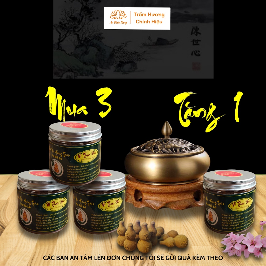 Trầm hương -  Nụ trầm hương cao cấp khói ngược hồ lô TÀI LỘC hương Thuốc Bắc cao cấp nguyên chất 100% không hóa chất