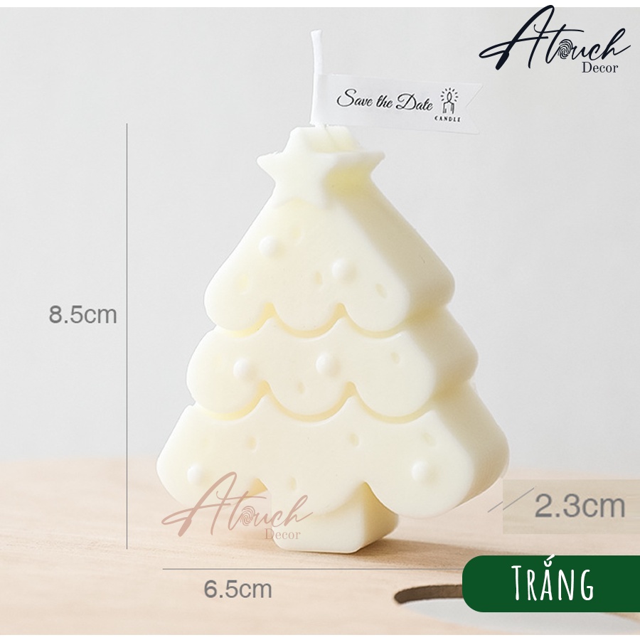 Nến thơm hình cây thông cực xinh, để phòng ngủ, Làm quà tặng Giáng Sinh, Nến Tinh Dầu Thư Giãn, Giảm Stress - Không Khói