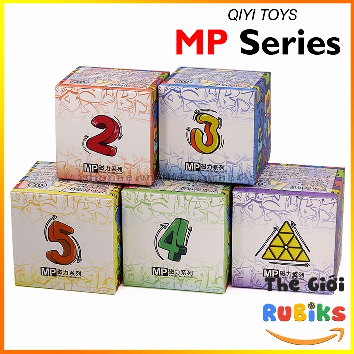 Combo 5 Rubik QiYi MP Series 2x2 3x3 4x4 5x5 Pyraminx Stickerless