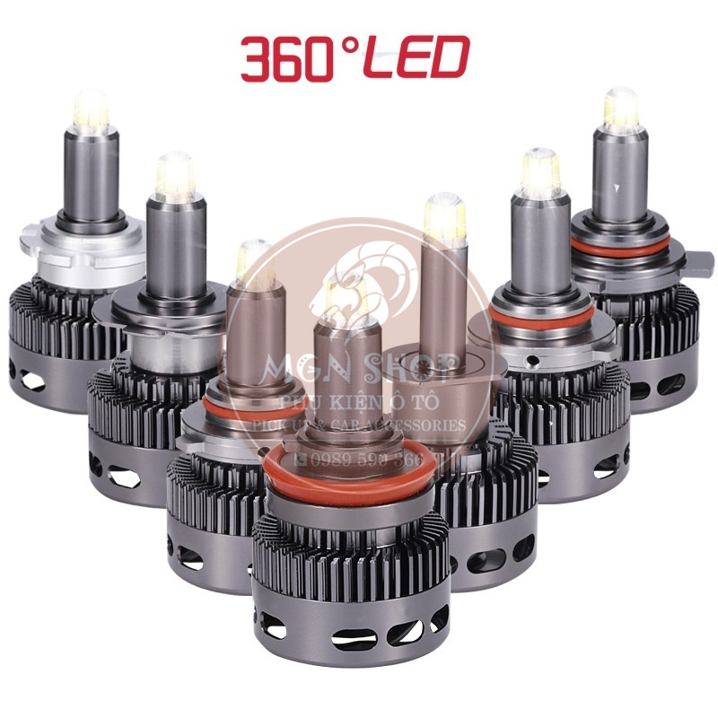 [Đèn LED 360 độ] [30W] [6000K] [H1 H3 H7 H8/H11/H16 HB3/HB4 HIR2/9012 D1/D2/D3/D4 D2H] dành cho ô tô xe máy