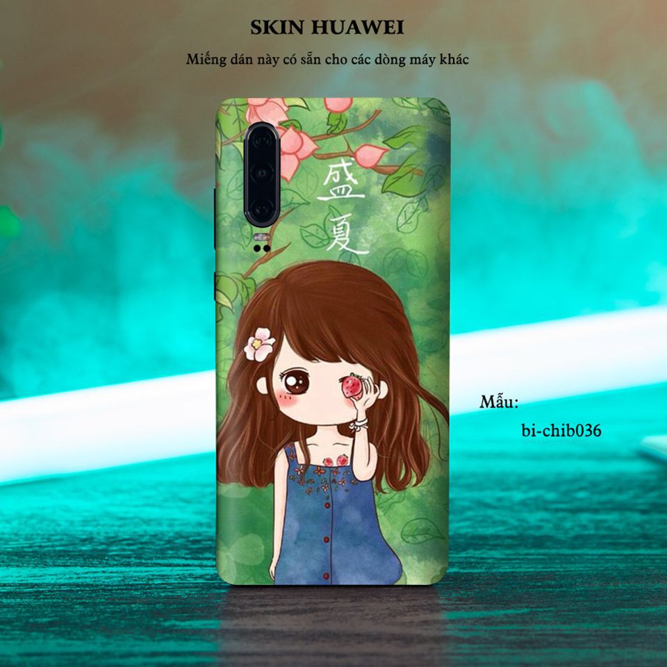 Skin dán cho các dòng điện thoại Huawei Gr5 2017 - Gr5 mini in hình cô gái chibi cực đáng yêu
