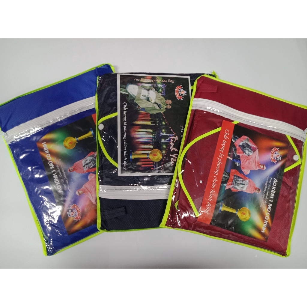 [ Giá Sỉ ] Áo Mưa Việt Chiến Có Kính Che Gương 1 Đầu - 2 Đầu, Áo Mưa Có Kính Che Mặt Siêu Nhẹ