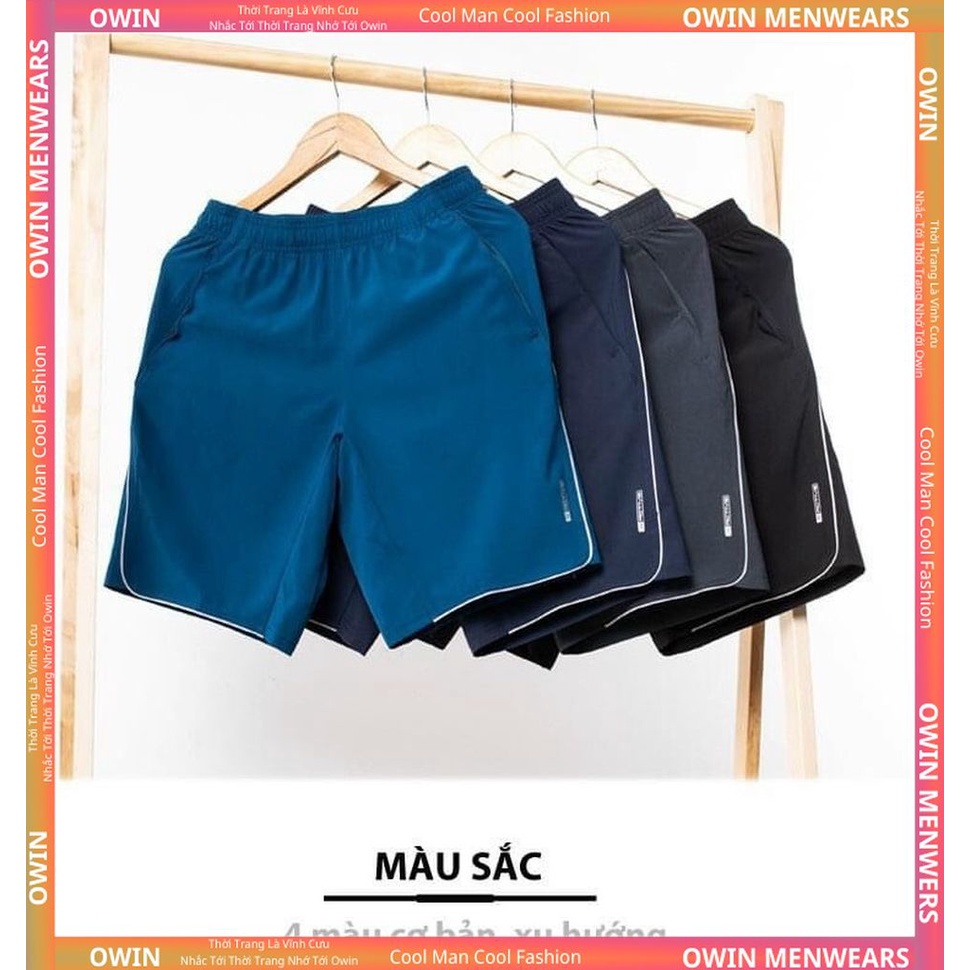 Quần Short thể thao Nam Chun Mềm Mại Quần Đùi Nam mặc nhà cao cấp Vải Gió QD01  - OWIN