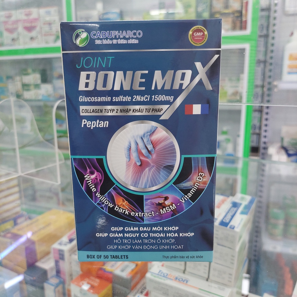 Giảm đau mỏi khớp, nguy cơ thoái hóa khớp từ Joint Bone max, Collagen tuýp 2 nhập khẩu từ Pháp. Lọ 5