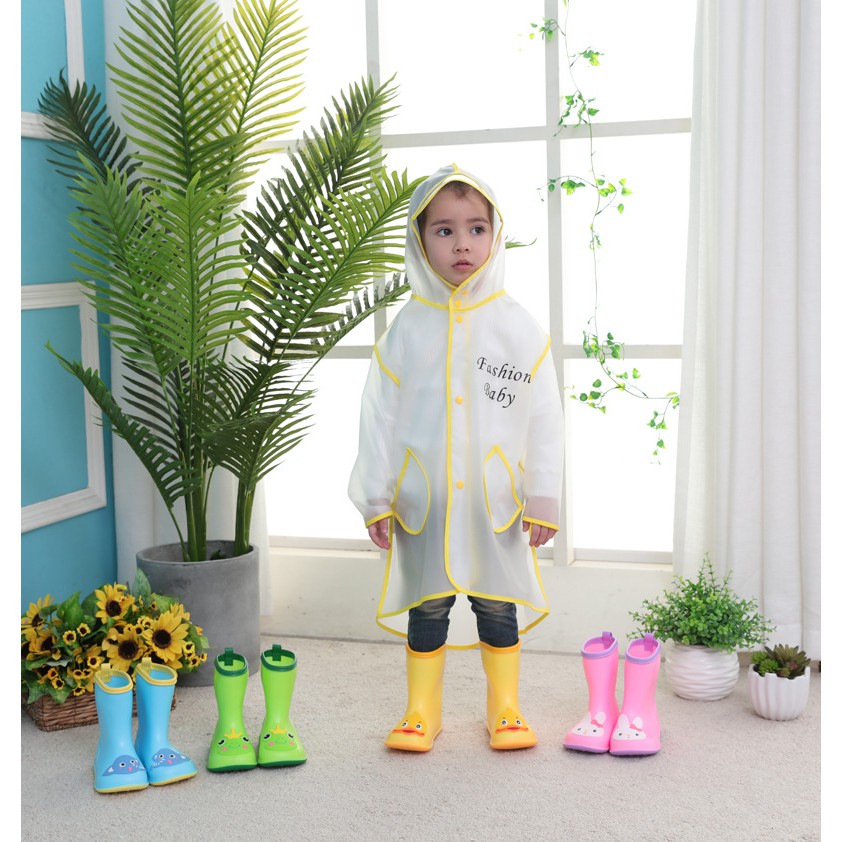 Ủng đi mưa cho bé cao su cao cấp giày dã ngoại trẻ em thỏ vịt ếch voi dễ thương children rain boots water shoes