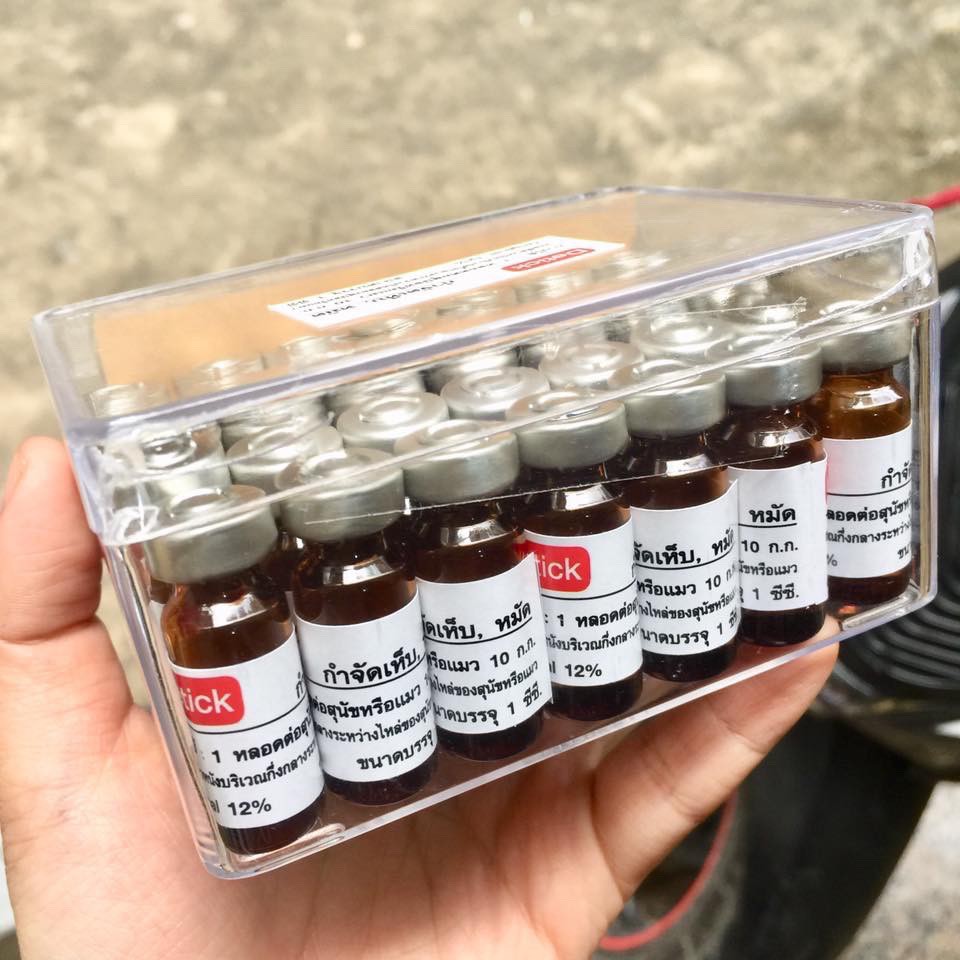 NHỎ GÁY DETICK THÁI LAN CHO CHÓ MÈO 1ml VÀ 2ml