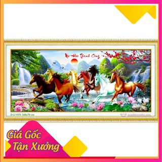 Tranh Đính Đá MÃ ĐÁO THÀNH CÔNG (ĐÁ ABC CAO CẤP)
