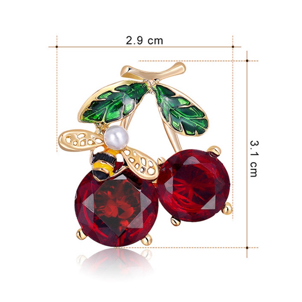 Ghim Cài Áo Hình Giọt Nước Đính Ngọc Trai Nhân Tạo