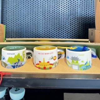 Cốc sứ starbucks you are here set 3 cái 2oz 60ml