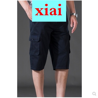 Quần short cotton ống rộng phong cách mùa hè cá tính cho nam trung niên