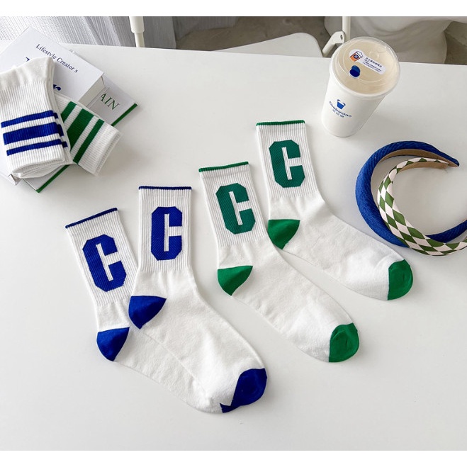 Vớ Tất chữ C cao cổ Nam Nữ phong cách thể thao, trẻ trung, năng động.