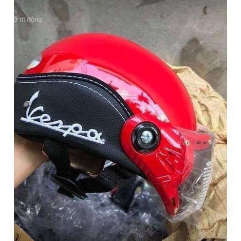 MŨ BẢO HIỂM VESPA CÓ KÍNH CHẮN GIÓ THỜI THƯỢNG