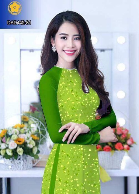 Vải áo dài hoa nhí