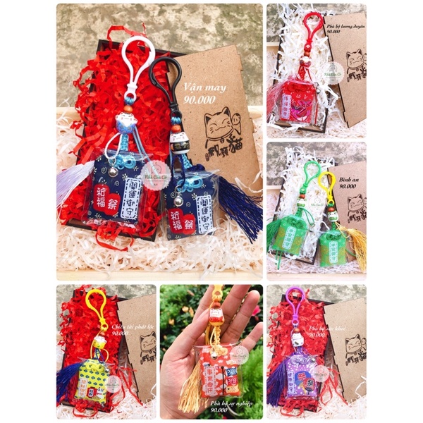 🌸 Móc khoá túi phước may mắn Omamori mixby Nhà Cỏ