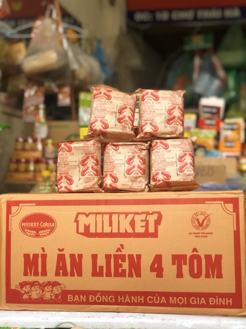 [GIÁ SỈ - SẴN HN] THÙNG 100 GÓI MÌ MILIKET 4 TÔM [HÀNG CHUẨN]