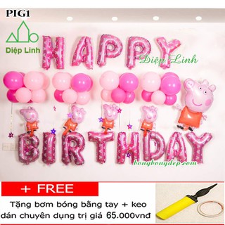 Sét bóng trang trí sinh nhât mẫu heo