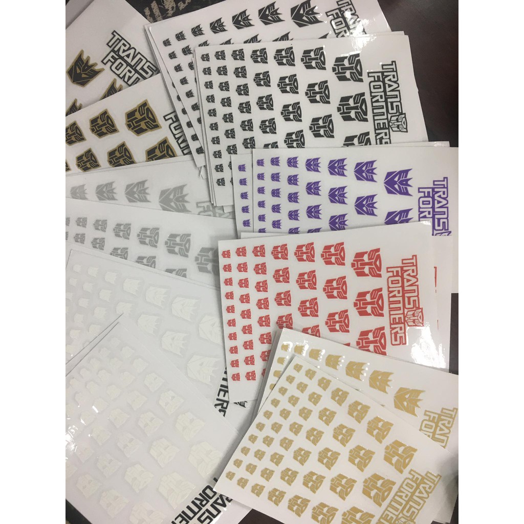 Decal Logo Transformers Các Màu