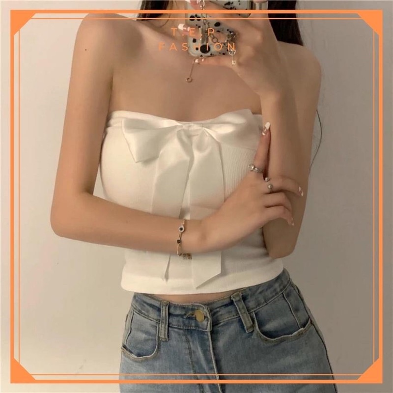 Áo Quây Croptop Nơ Ngực Tep Fashion - BRA010