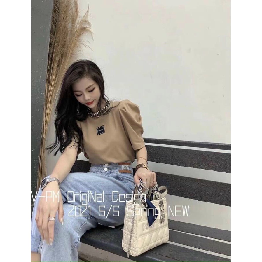 Áo Cộc Tay Bồng Mác Ngực_Xưởng May Quang Anh