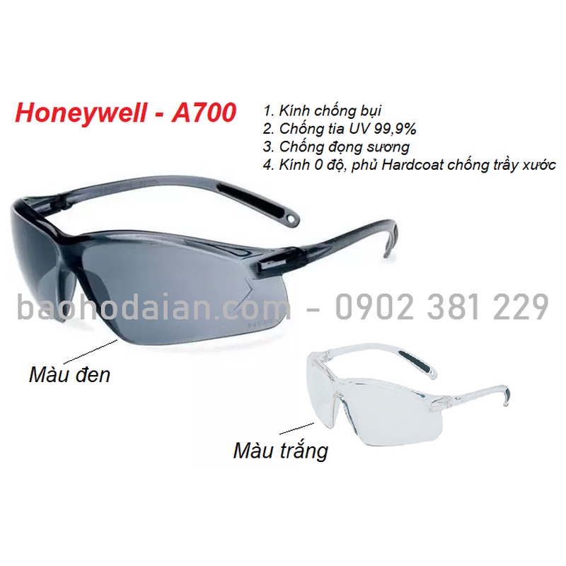 Kính Bảo Hộ Honeywell chống đọng sương, chống UV A700