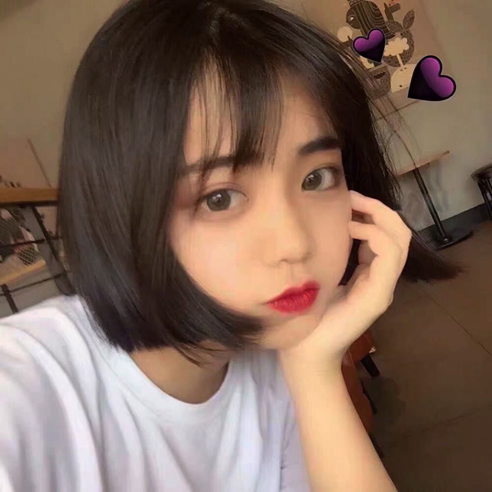 Tóc Giả Ngắn Màu Bạch Kim Tự Nhiên Dễ Thương Dành Cho Nữ