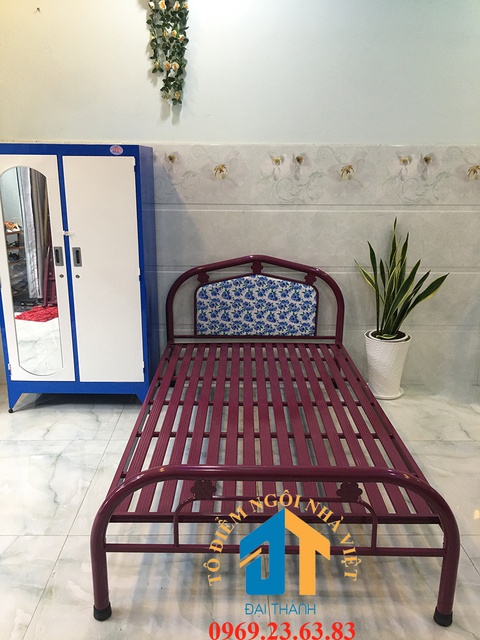 Giường ngủ sắt 1m2 x 2m Đại thành | BigBuy360 - bigbuy360.vn