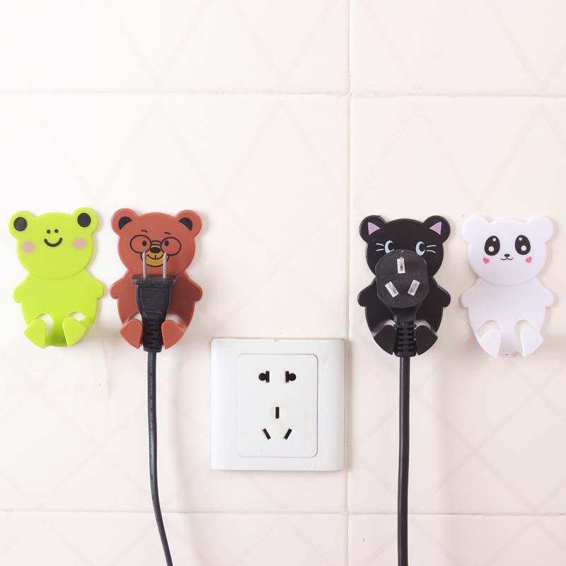 Móc treo phích cắm gắn tường tự dính bằng ABS dễ thương