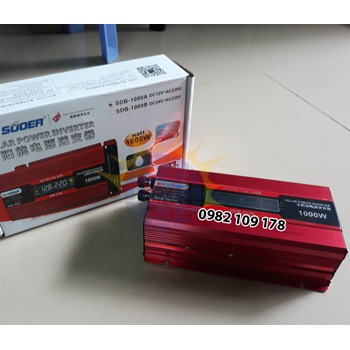 Bộ chuyển điện từ 12v lên 220V SUOER 12V-1000W SBD-1000 có màn hình hiển thị