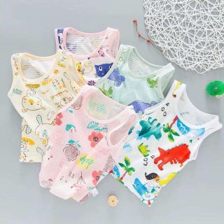 Áo ba lỗ cotton tre cho bé 8-23kg