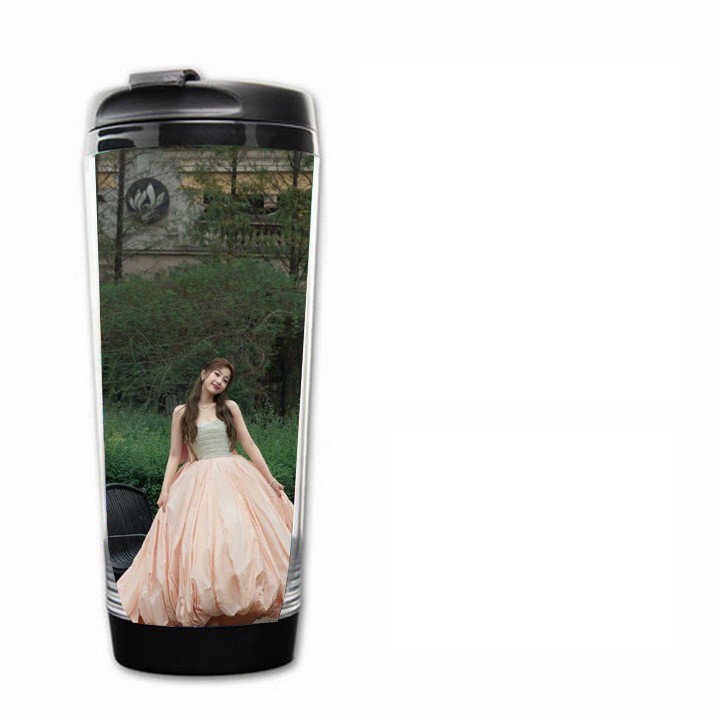 Bình nước Triệu lệ dĩnh Kim Ưng váy xanh in hình cốc đựng