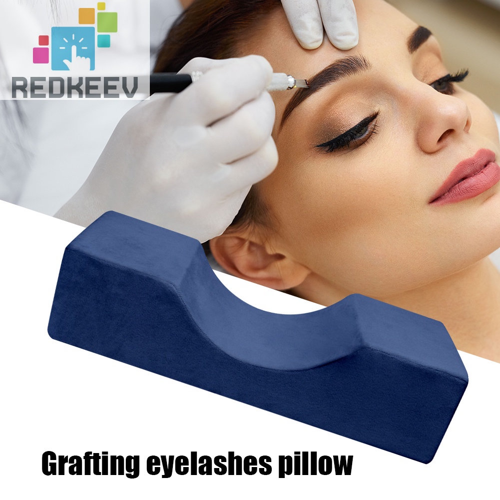 Gối kê cổ bằng mút hoạt tính hỗ trợ nối mi tiện dụng