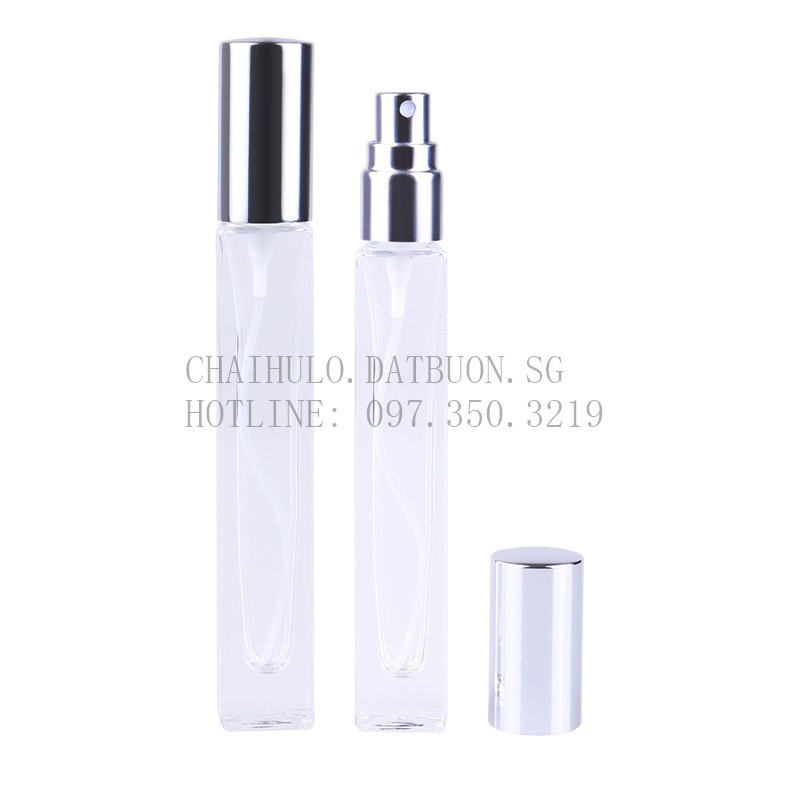 Chai chiết nước hoa dạng xịt 10ml, thân thuỷ tinh trong suốt bền đẹp | BigBuy360 - bigbuy360.vn