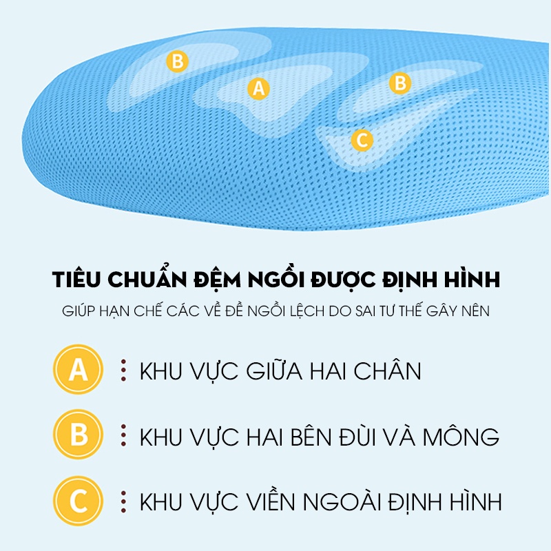 Ghế chống gù lưng cho bé, ghế ngồi học tùy chỉnh độ cao có gác chân có đệm lưng và đệm ngồi