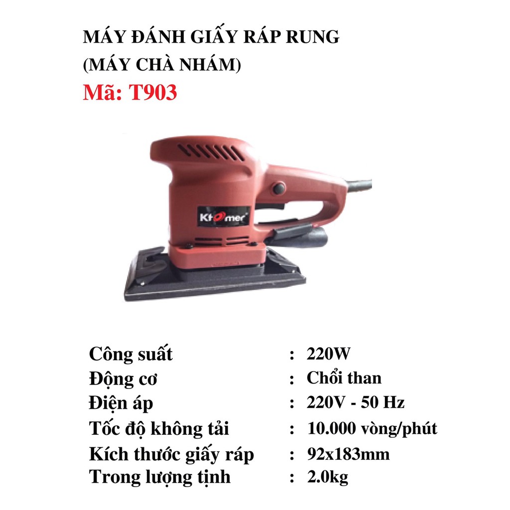 Máy Đánh Giấy Giáp Ktomer T903