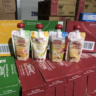 Váng sữa /hoa quả nghiền Heinz cho bé 4m, 6m, 8m