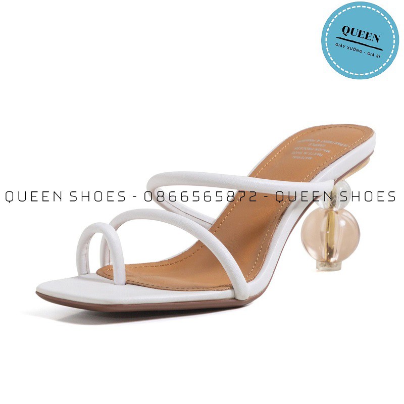 Giày sandal cao gót nữ, guốc nữ gót nhọn 7 phân quai mảnh xỏ ngón - SD29