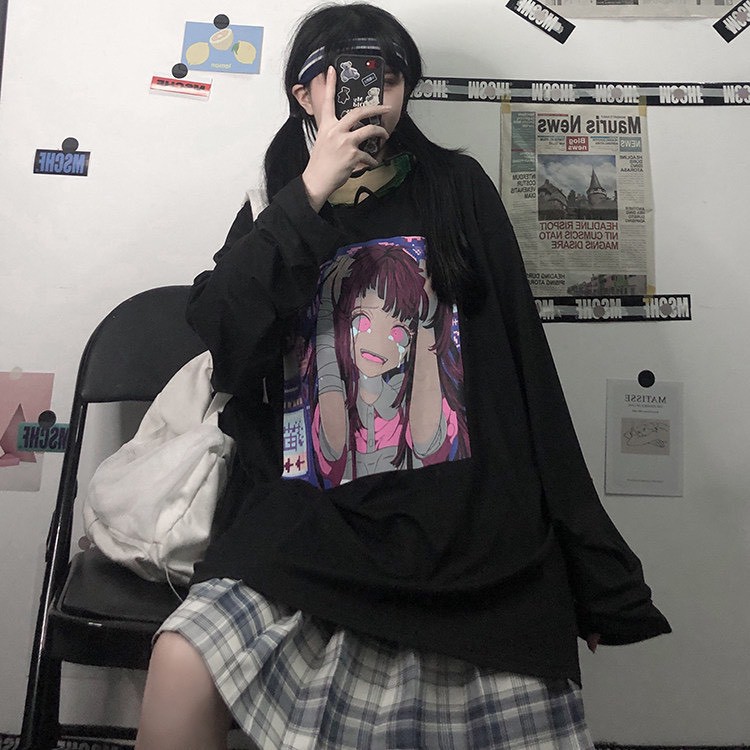 Áo thun tay dài form rộng NEKO.SG, Áo thun Streetwear Ulzzang SWT52