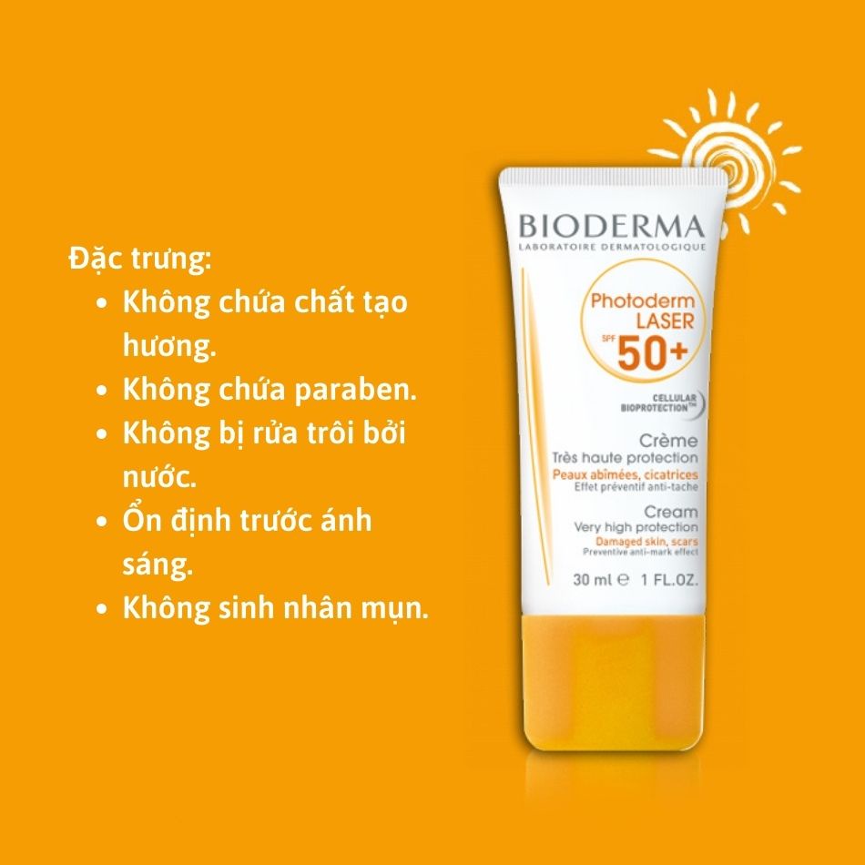 [Freeship+Tặng quà] Kem chống nắng cho da nhạy cảm Bioderma Photoderm La.ser SPF 50+ chính hãng Pháp - BeautyMart