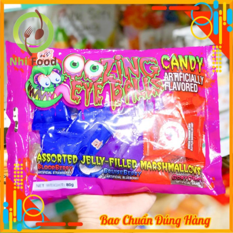 Kẹo Dẻo Marshmallow Hình Con Mắt Ruby & Ben Gói 80g Bao Đúng Hàng, Luôn Có Sẵn