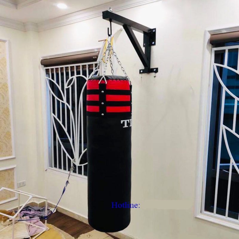 Bao cát tập đấm bốc boxing loại treo tường dài 100cm đã nhồi hoàn thiện tặng full combo 9 món phụ kiện hot (phân loại 3)