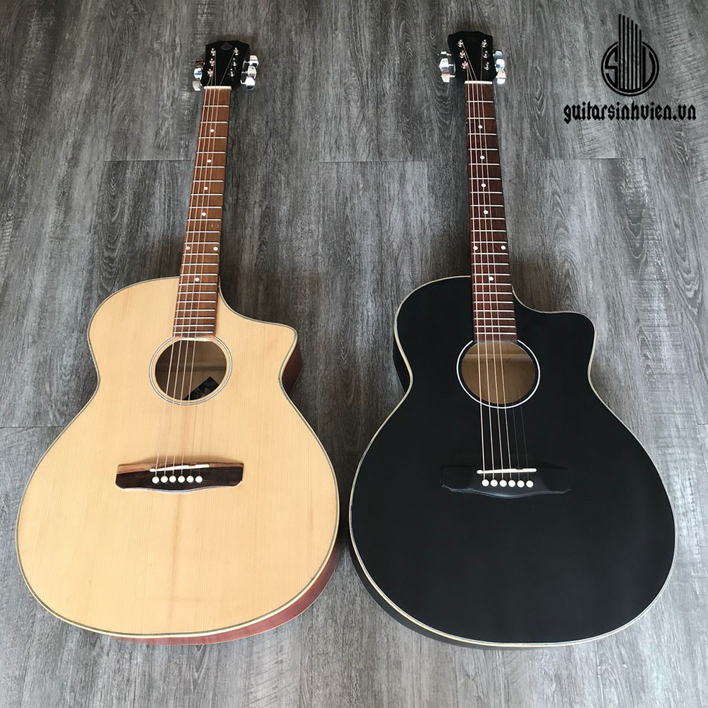 Đàn guitar acostic SVA1 có ty chơi được lâu năm - Đàn cho người mới tập - Tặng 6 phụ kiện ( có bao da )