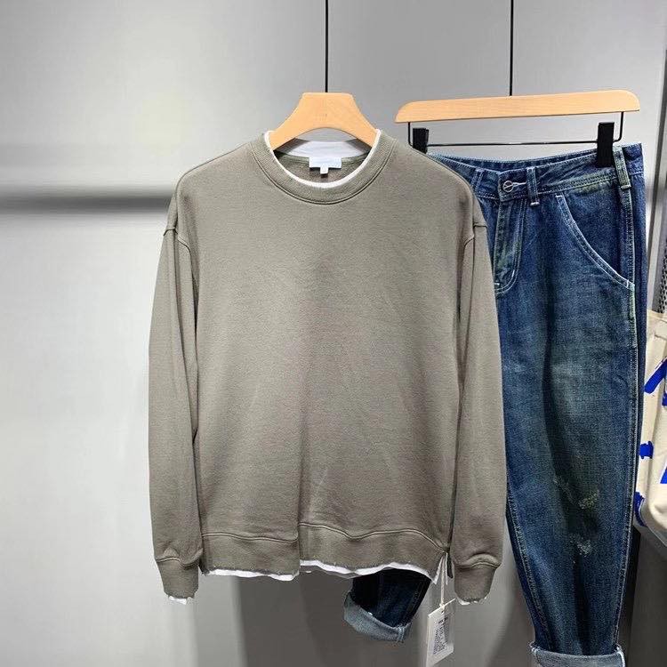 Áo sweater nam, áo thun dài tay nỉ da cá lót viền DENIMST 8114 | BigBuy360 - bigbuy360.vn