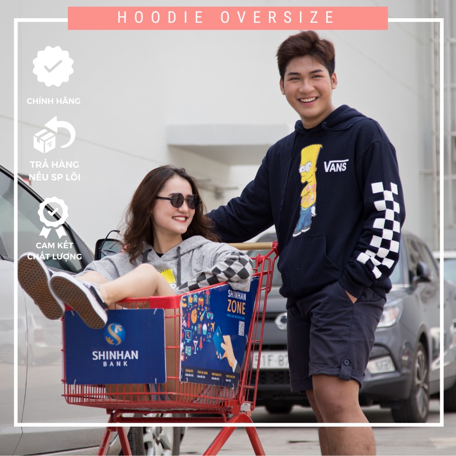 Áo hoodie nam nữ, Áo sweater nỉ nam nữ from rộng Unisex chất nỉ ngoại 2 lớp dày dặn