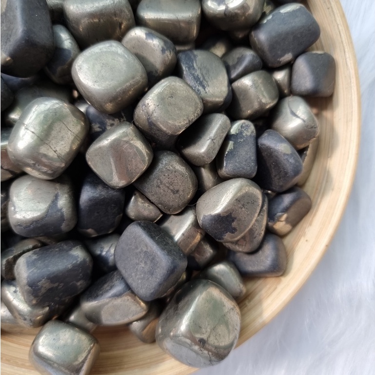 Đá Pyrite tự nhiên (đá vàng găm) hỗ trợ bảo vệ, may mắn trong phong thủy, reiki, tarot, làm crystal grid